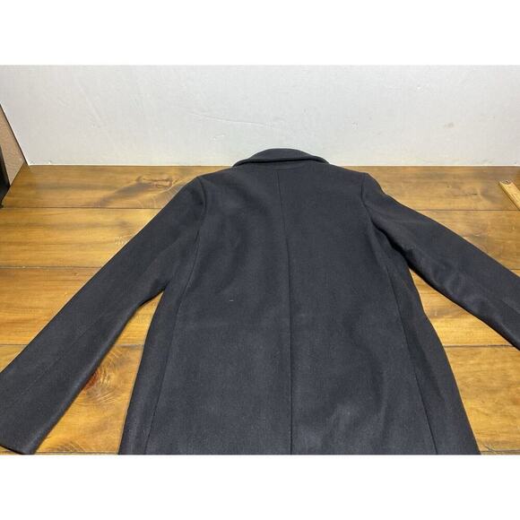 Gap Wool Blend Black Trench Coat Womens XS Button Front Lined Jacket NWT - Picture 14 of 14